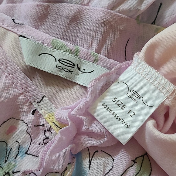 SALE TODAY PINK MULTI FLORAL LONGER DRESS SIZE 12 - Picture 16 of 16